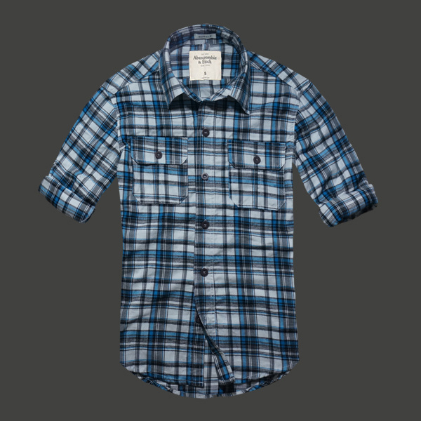 Abercrombie Fitch Hombres Plaid Camisa AF6981